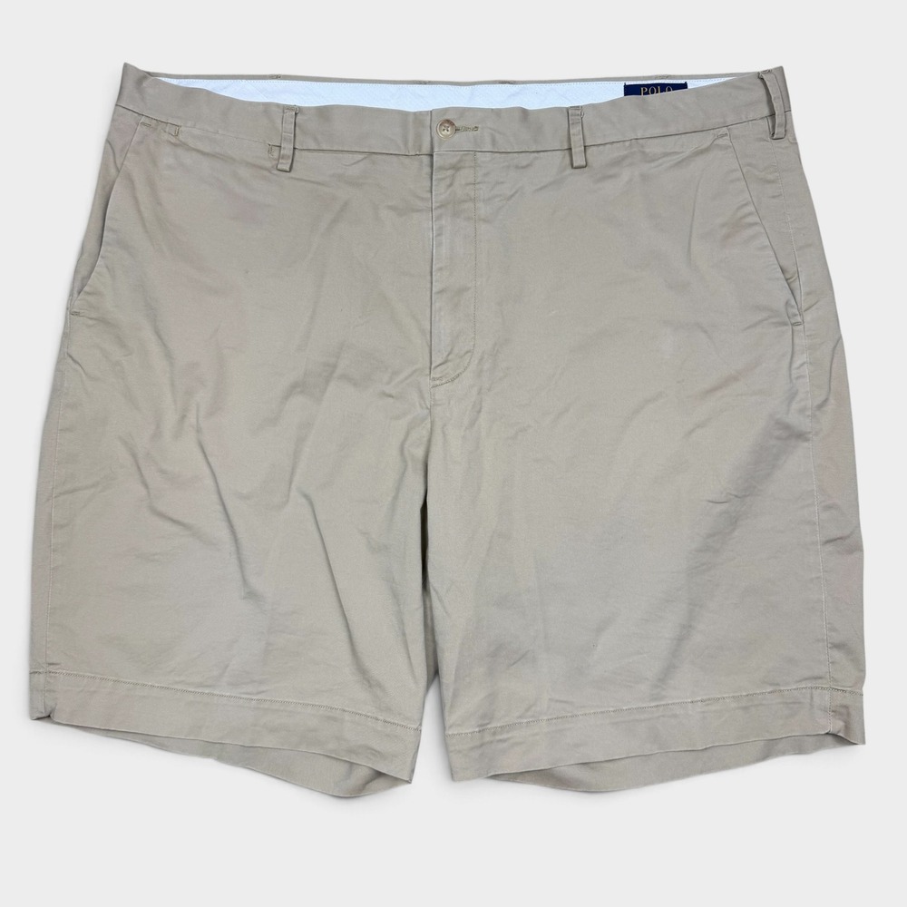 Polo Ralph Lauren Mens Stretch Classic Fit Chino Shorts Tan Khaki Size 42